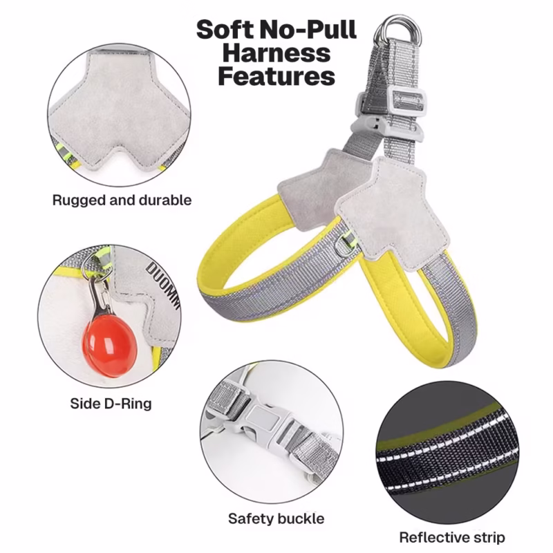 Soft No-Pull Frenchie Harness product details