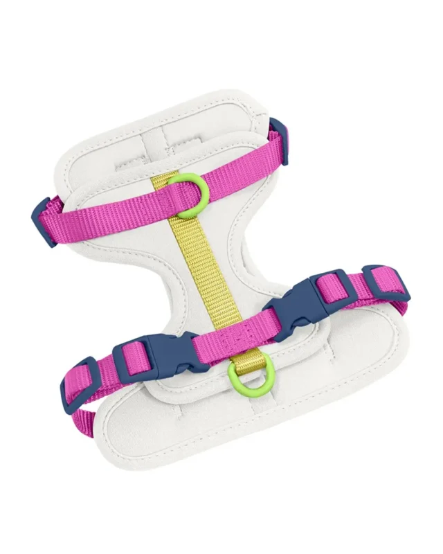 Spring Step-In Frenchie Harness in off-white color