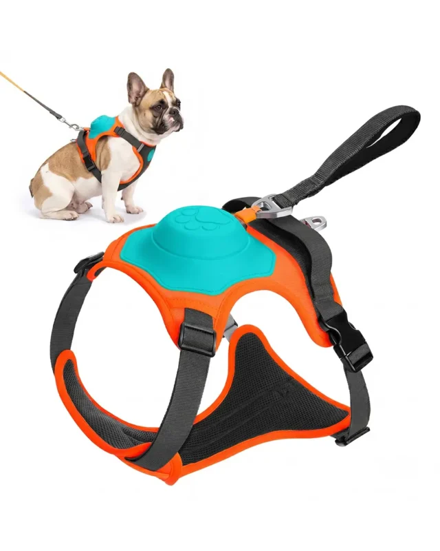 Retro French Bulldog Retractable Harness