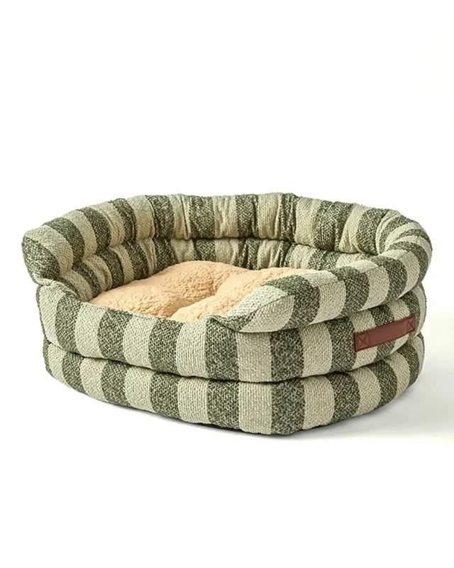 Sage Stripe Frenchie Designer Sofa Bed