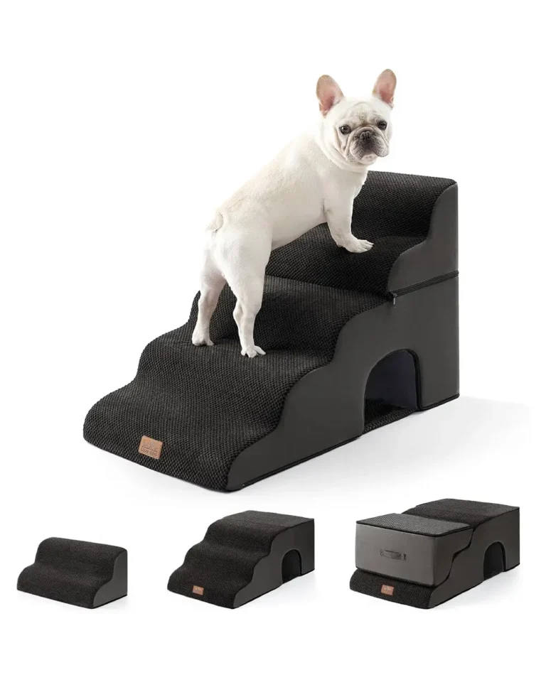 Taniere French Bulldog Ramp Stairs in black color