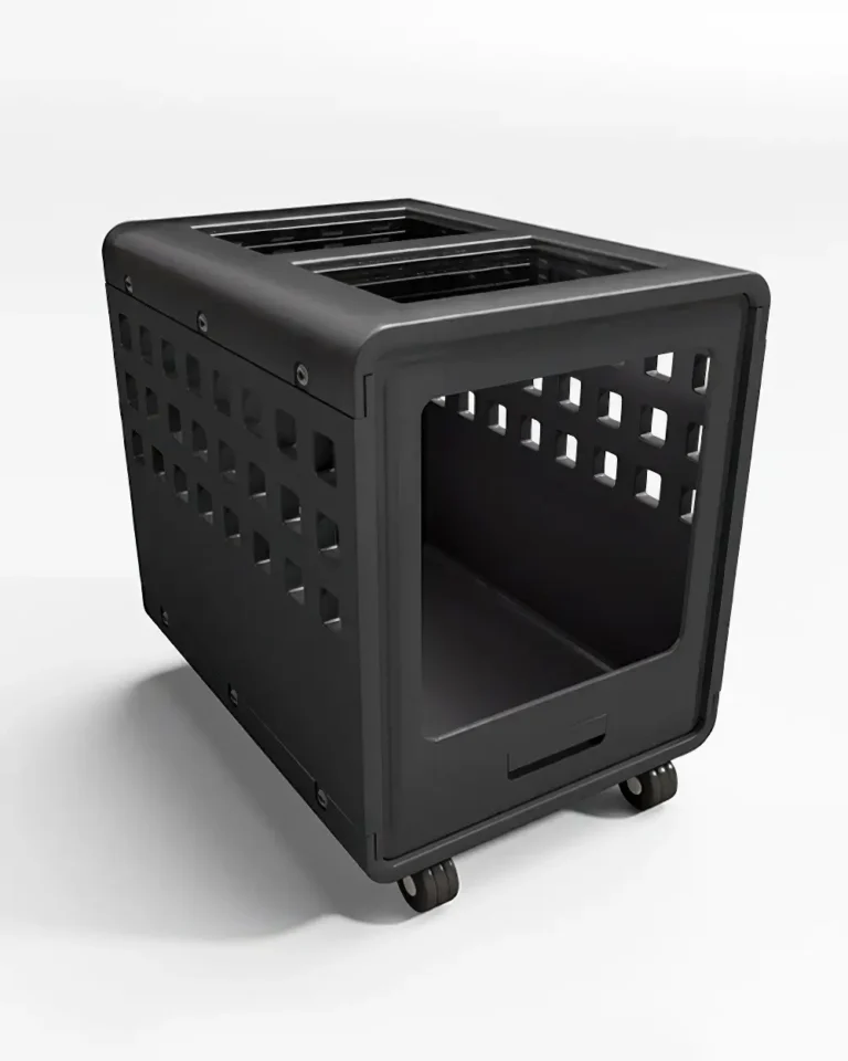 Vitrine Frenchie Indoor Dog Crate in black color