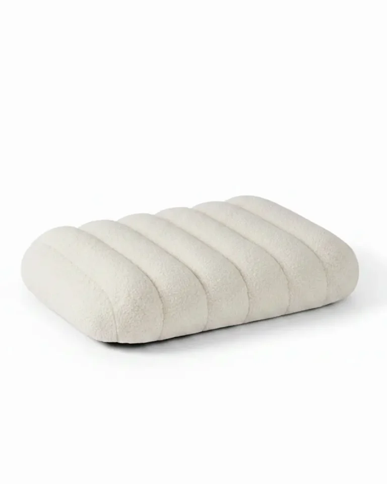 Douillet Orthopedic Frenchie Dog Bed in off white color